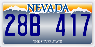 NV license plate 28B417