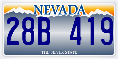 NV license plate 28B419