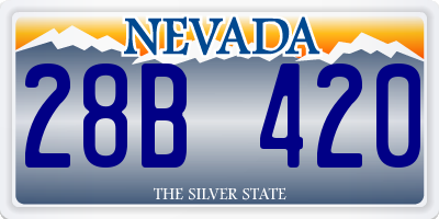 NV license plate 28B420