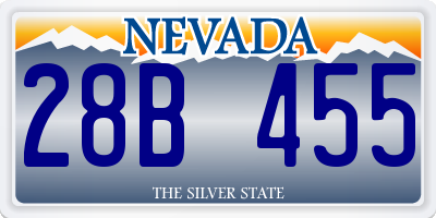 NV license plate 28B455