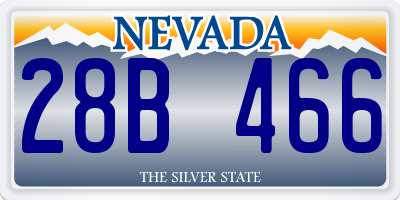 NV license plate 28B466