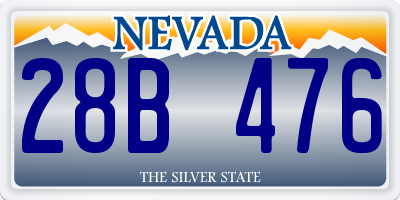NV license plate 28B476