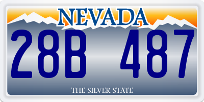 NV license plate 28B487