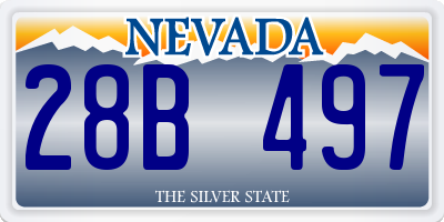 NV license plate 28B497