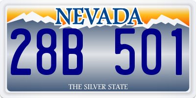 NV license plate 28B501