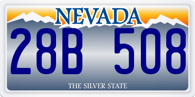 NV license plate 28B508