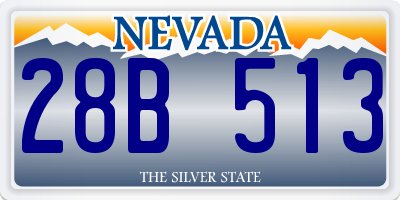 NV license plate 28B513