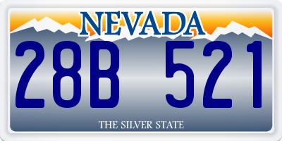 NV license plate 28B521