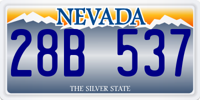 NV license plate 28B537