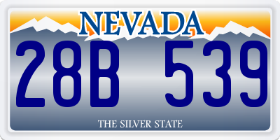 NV license plate 28B539