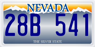 NV license plate 28B541