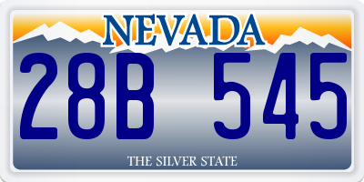 NV license plate 28B545