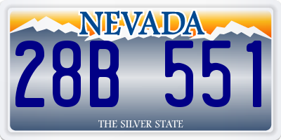 NV license plate 28B551