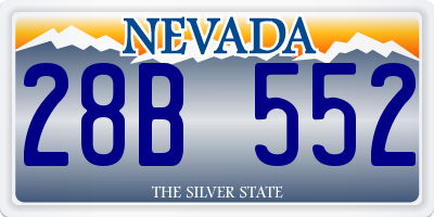 NV license plate 28B552