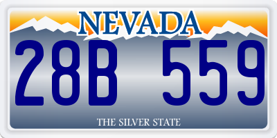 NV license plate 28B559