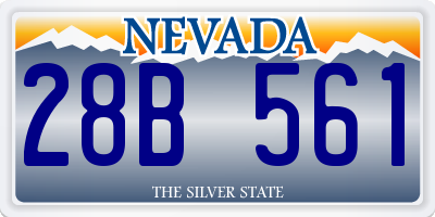NV license plate 28B561