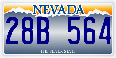 NV license plate 28B564