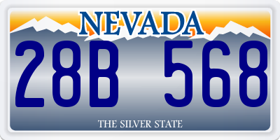 NV license plate 28B568