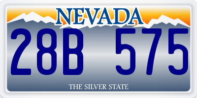 NV license plate 28B575