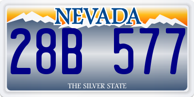 NV license plate 28B577