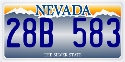 NV license plate 28B583