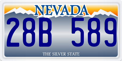 NV license plate 28B589