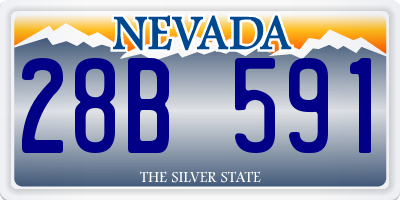 NV license plate 28B591