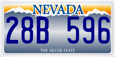 NV license plate 28B596