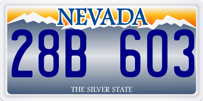 NV license plate 28B603