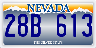 NV license plate 28B613