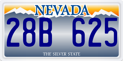 NV license plate 28B625