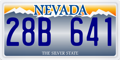 NV license plate 28B641