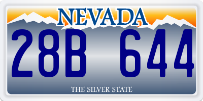 NV license plate 28B644