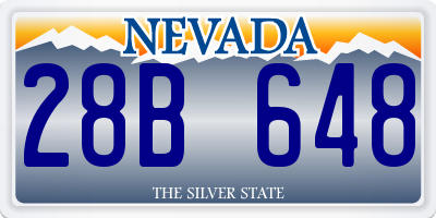 NV license plate 28B648