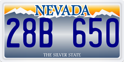 NV license plate 28B650