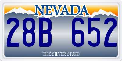 NV license plate 28B652