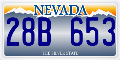 NV license plate 28B653