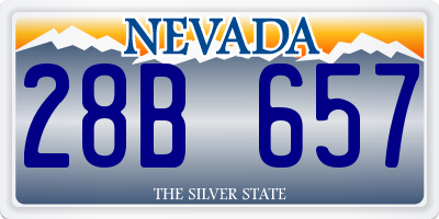 NV license plate 28B657