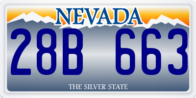 NV license plate 28B663