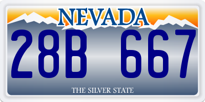 NV license plate 28B667