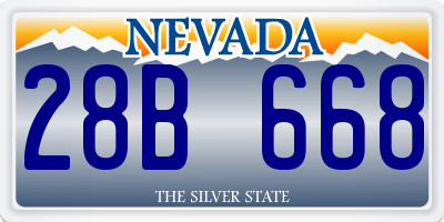 NV license plate 28B668