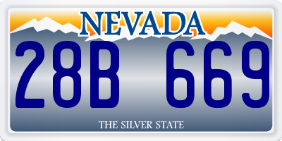 NV license plate 28B669