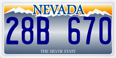 NV license plate 28B670