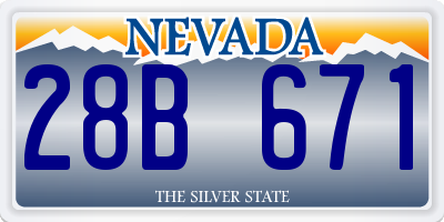 NV license plate 28B671