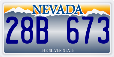NV license plate 28B673