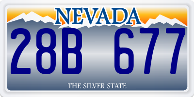NV license plate 28B677