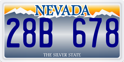 NV license plate 28B678