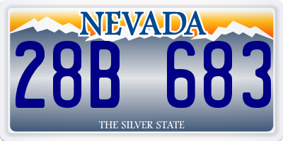 NV license plate 28B683