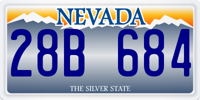 NV license plate 28B684