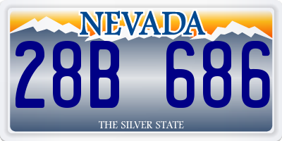 NV license plate 28B686